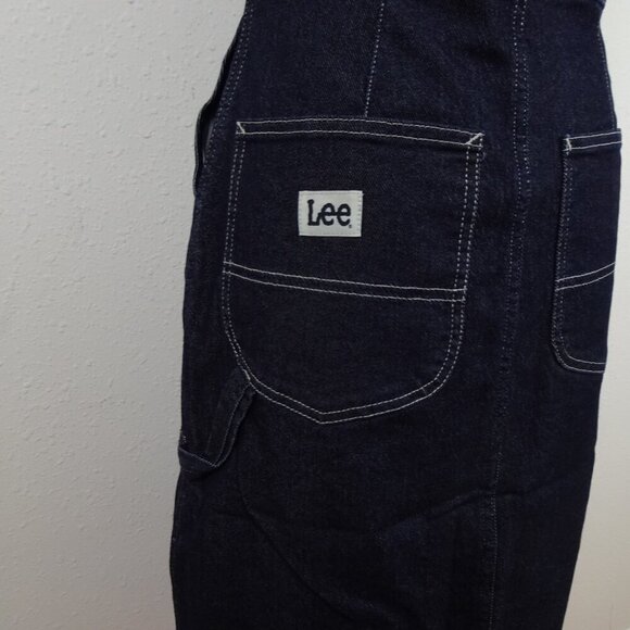 Lee Jeans Women's Overall Dress Blue Size S Denim Jumper Midi Preppy Schoolgirl - Picture 6 of 11